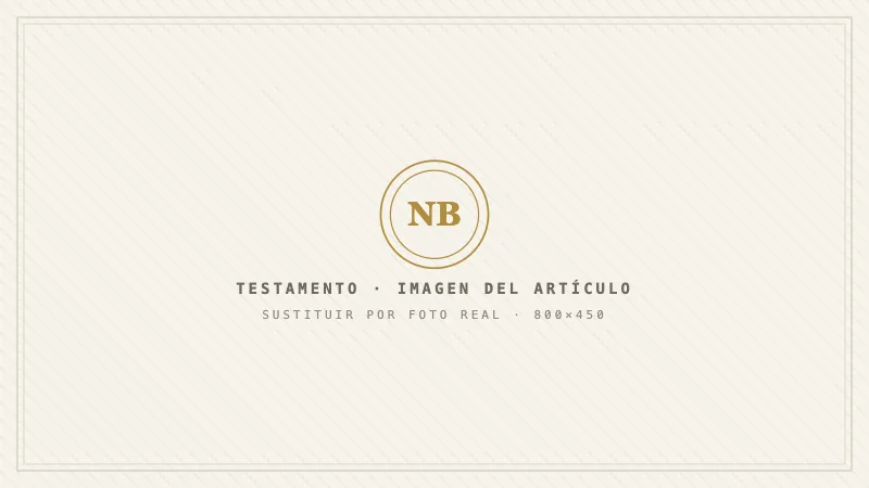 Escritura de testamento sobre la mesa de firmas de una notaría de Badalona